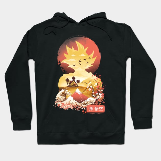 Super Saiyan Sunset Hoodie by DANDINGEROZZ